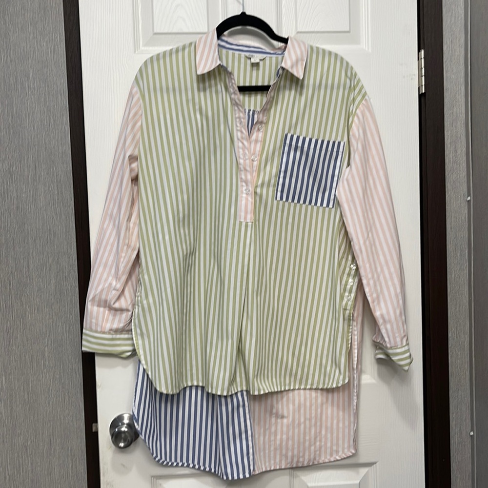 Cato’s Button Down Stripped Tunic